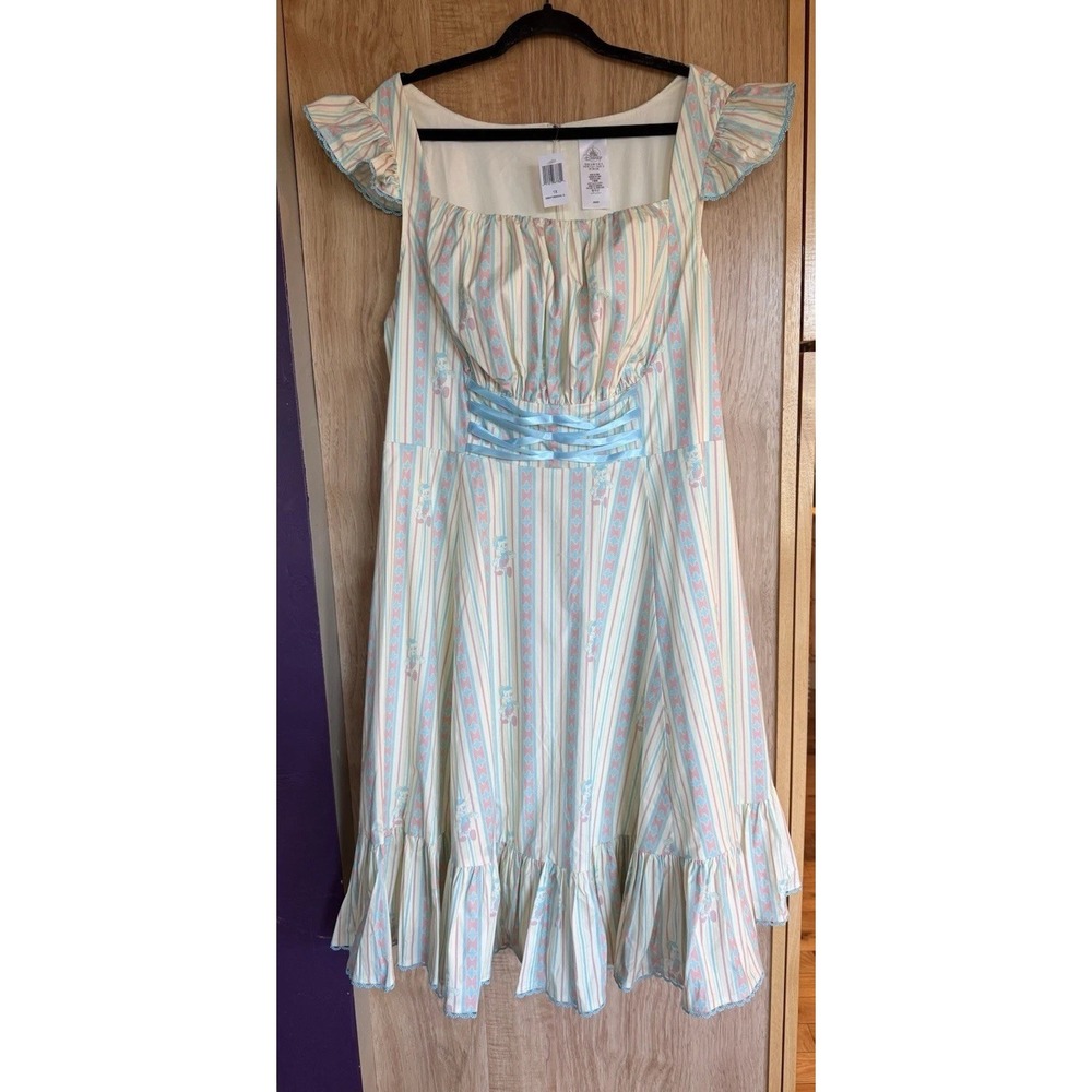 Disney Dress Shop Pinocchio Womens 1XL Floral Fit Flare Pinup Peasant New NWT
